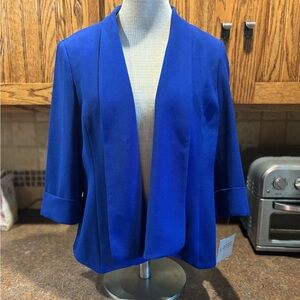 Kasper Royal Blue Open Front Blazer